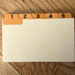 1 - 31 Laminated Tab Manila Filing Cards